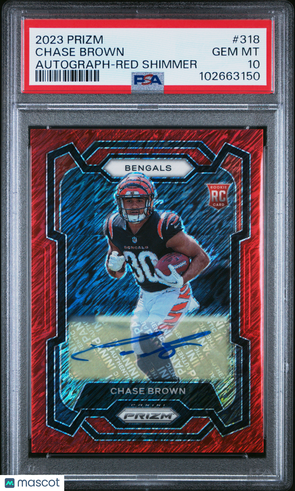 2023 Panini Prizm Chase Brown Autograph Red Shimmer