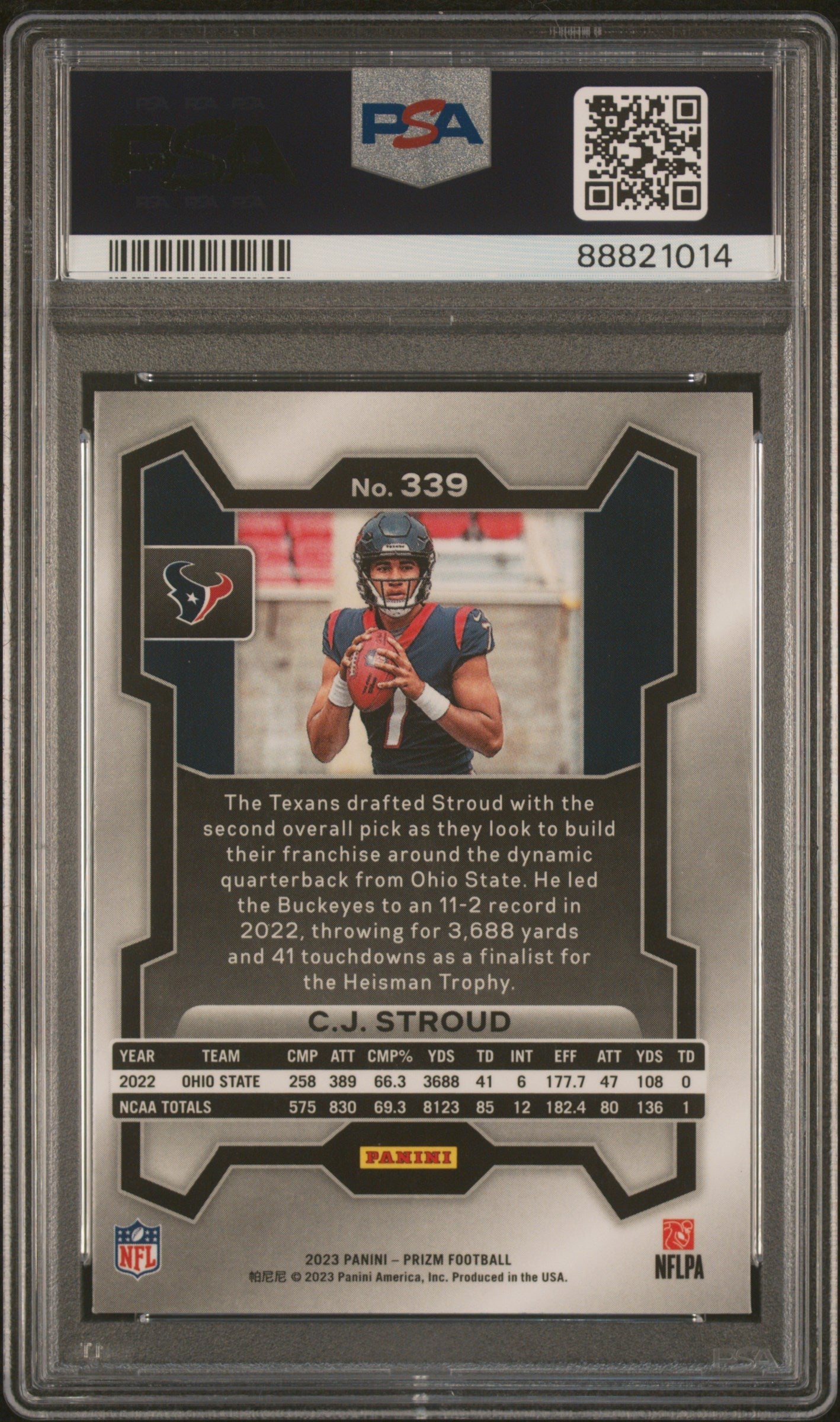 2023 Panini Prizm CJ Stroud #339 PSA 10 - Graded Sports Cards