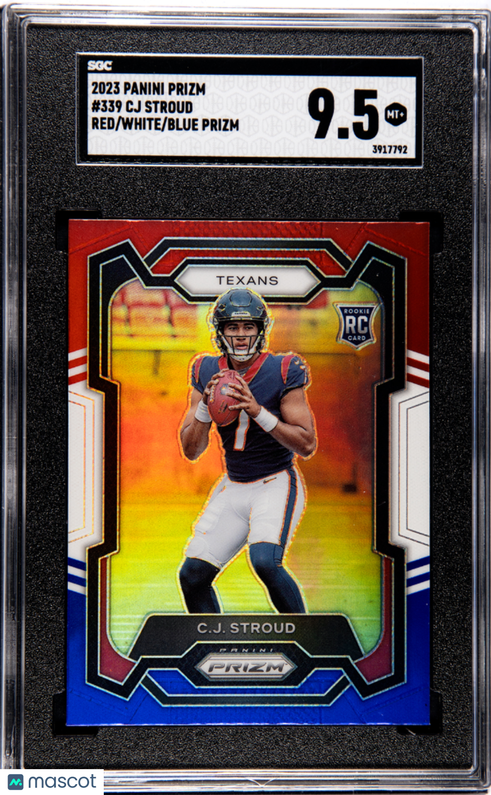 2023 Panini Prizm CJ Stroud Red White Blue #339 SGC 9.5 - Graded Sports Cards