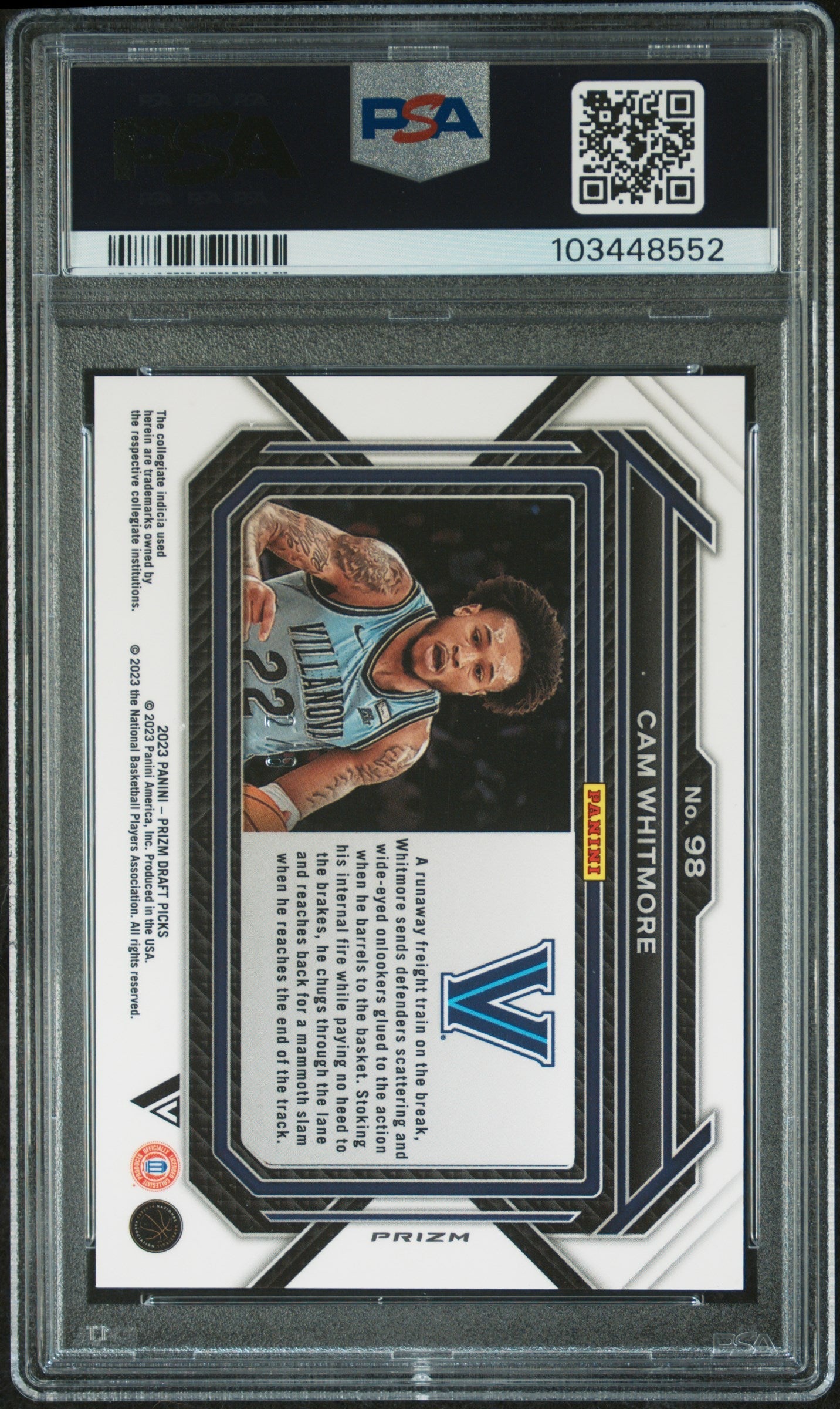 2023 Panini Prizm Draft Picks Cam Whitmore Variation Green Choice PSA 9 #d 2/8 - Graded Sports Cards