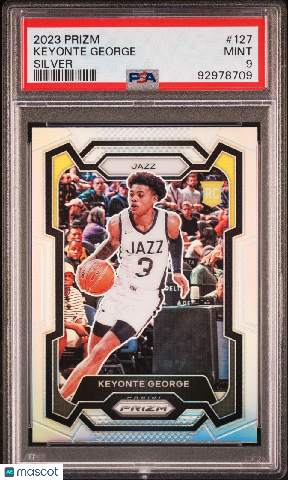 2023 Panini Prizm Keyonte George Silver #127 PSA 9 Utah Jazz - Graded Sports Cards