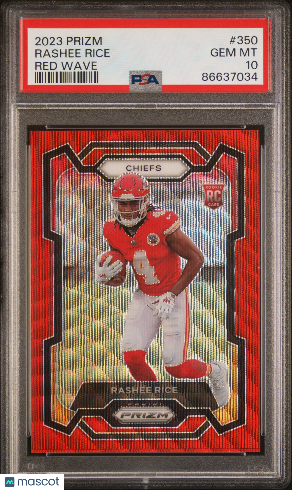 レジアイス CP4 PSA10 POP19 2023 Panini Prizm Rashee Rice Red Wave #350 PSA 10