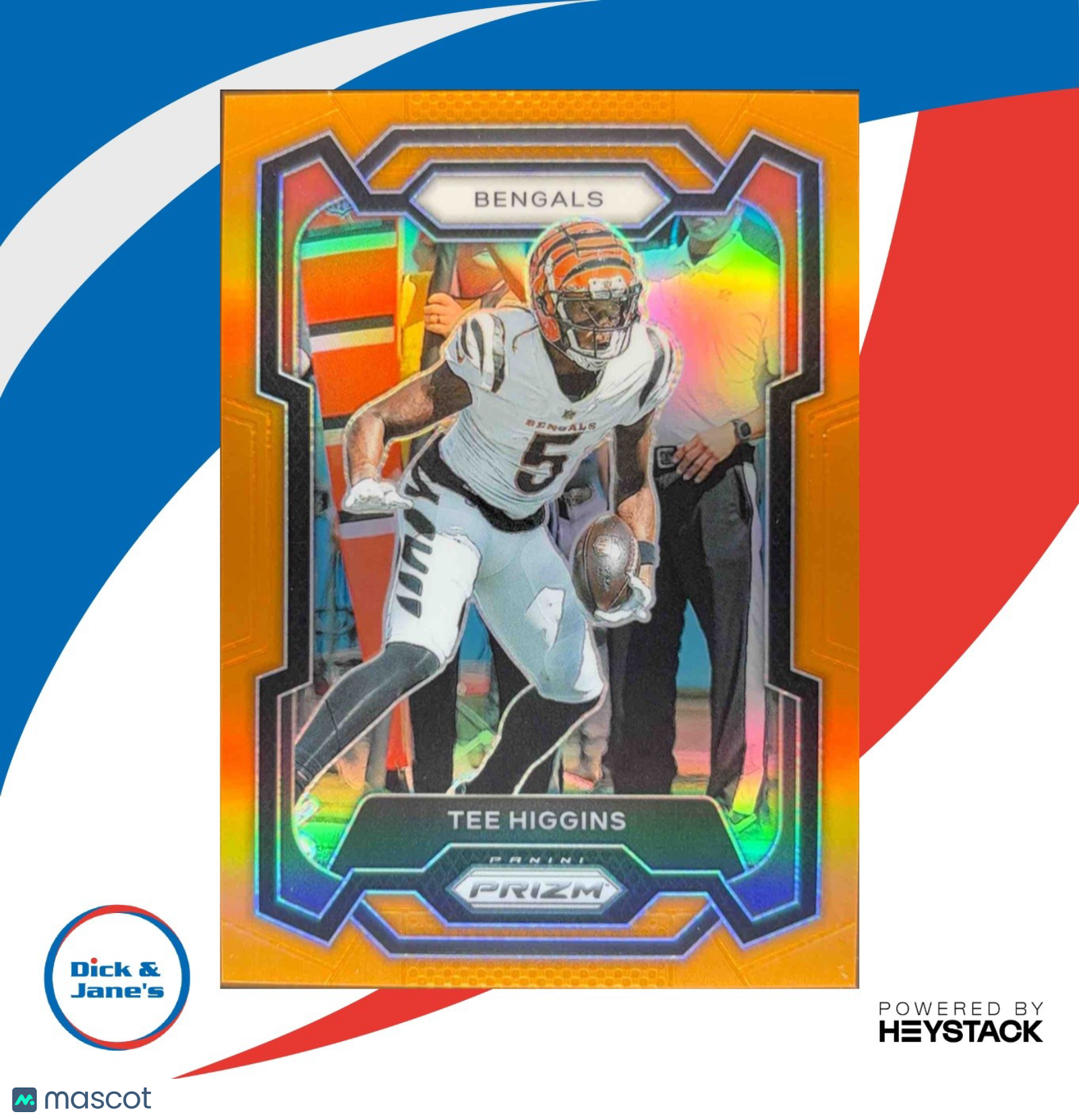 2023 Panini Prizm Tee Higgins Orange 214/249 #61 Cincinnati Bengals - Sports Cards