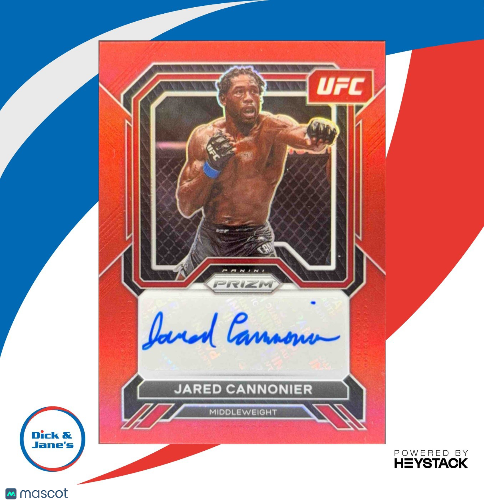 2023 Panini Prizm UFC Jared Cannonier Superstar Auto Red Prizms /99 #SA-JCN - Sports Cards