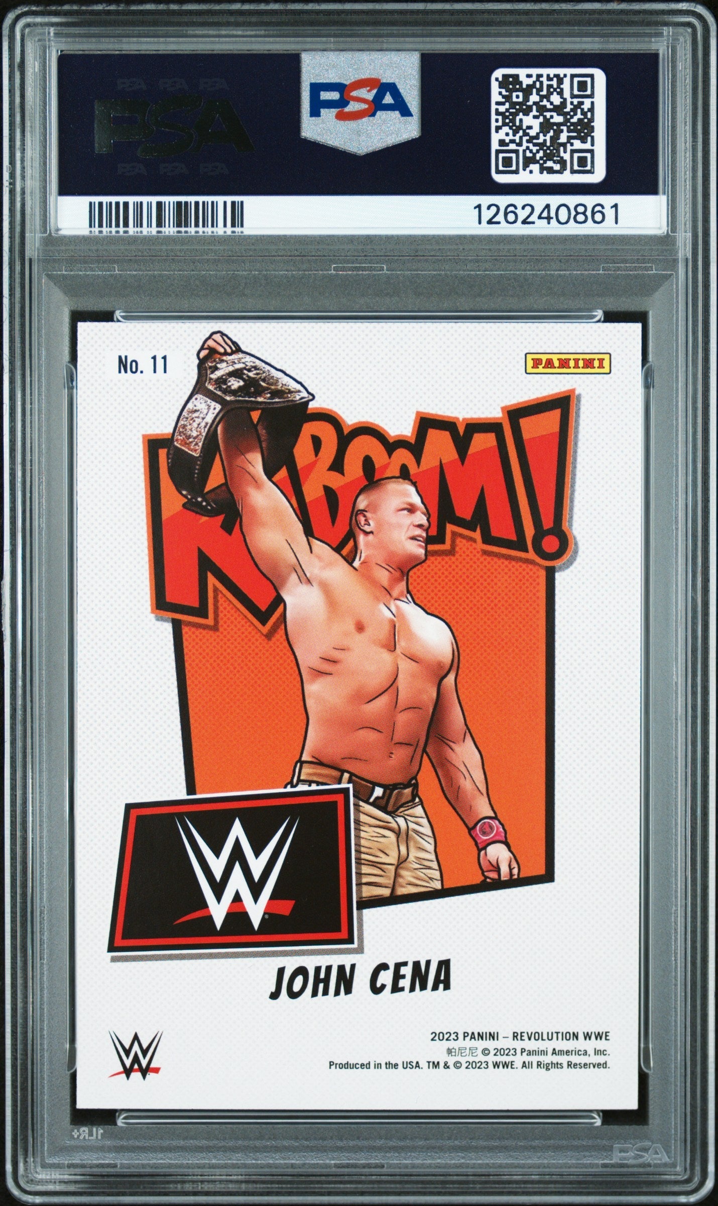 2023 Panini Revolution WWE Kaboom! John Cena #11 PSA 10 ONLY ONE ON MARKET - Graded Sports Cards