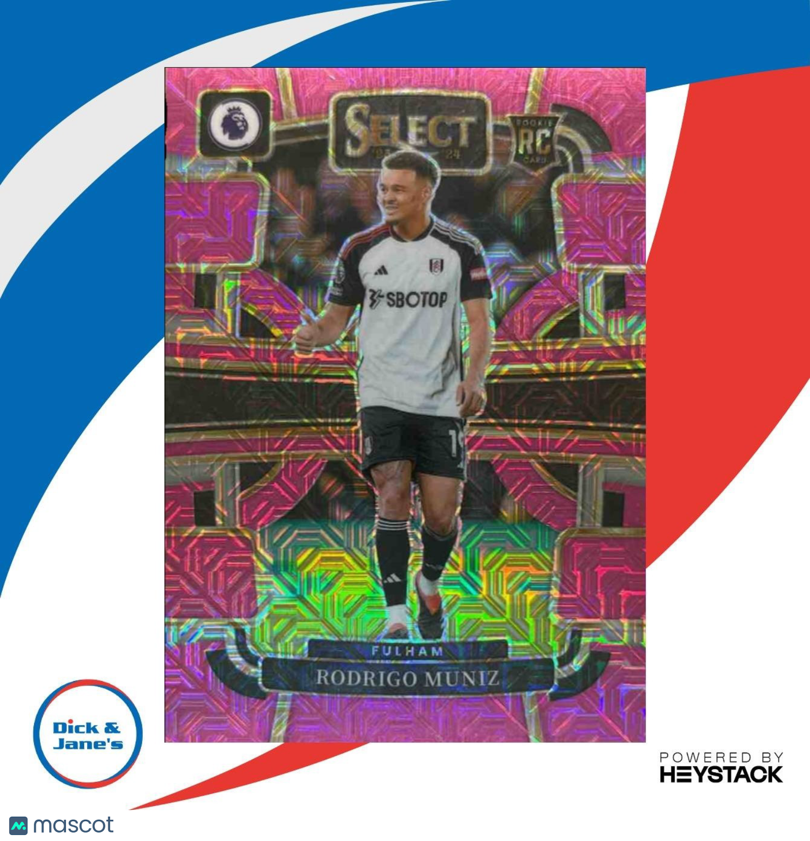 2023 Panini Rodrigo Muniz Pink Mojo Prizm /325 #46 Terrace Fulham - Sports Cards