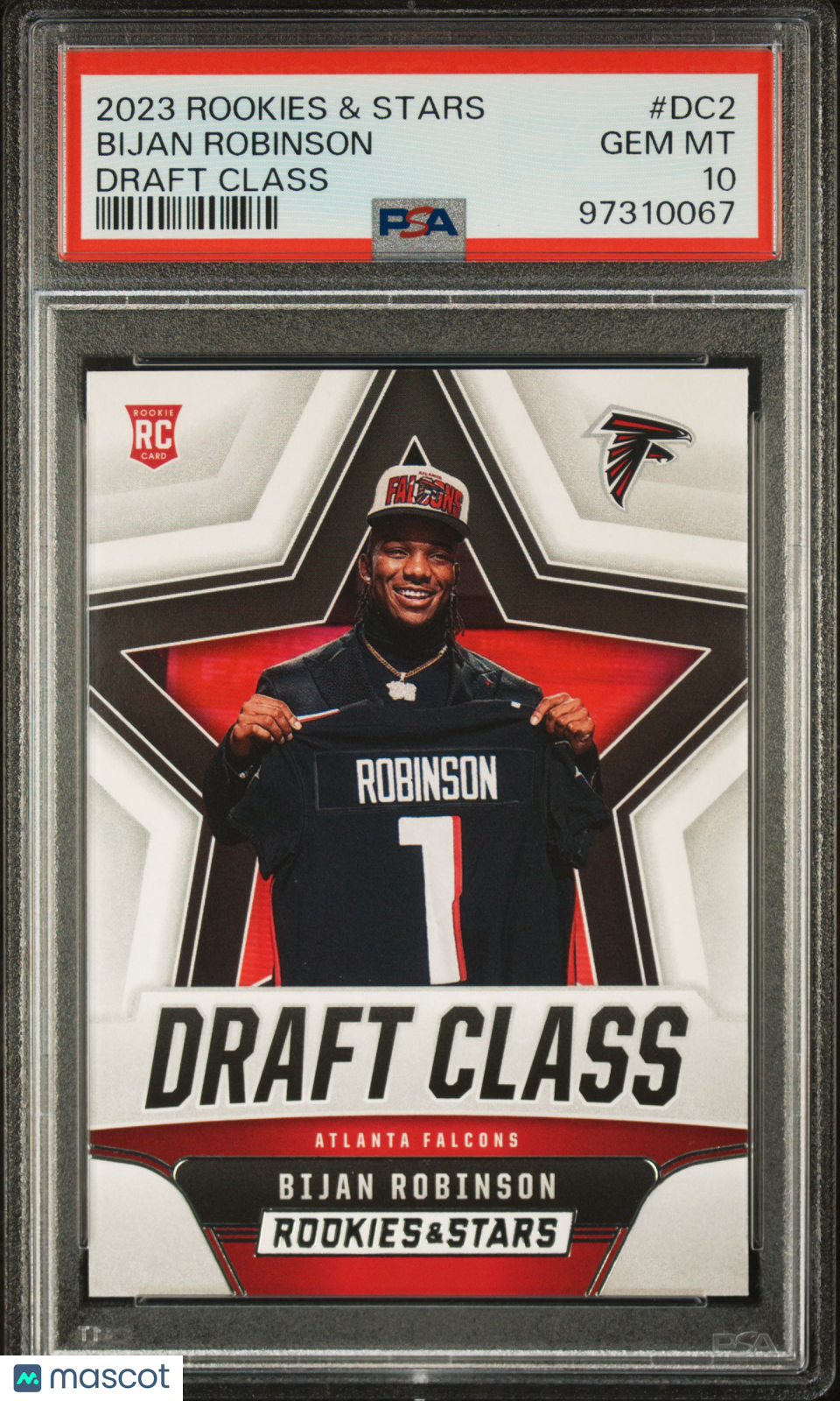 2023 Panini Rookies & Stars Draft Class Bijan Robinson #DC2 PSA 10 - Graded Sports Cards