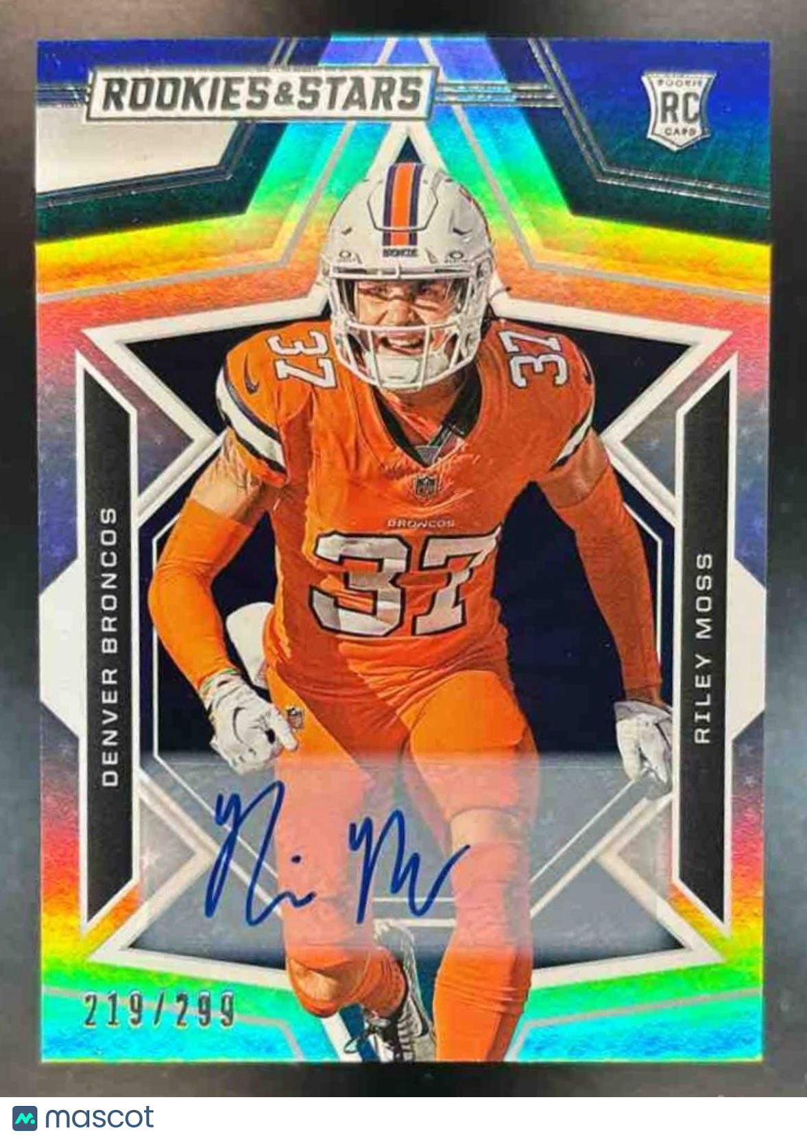 2023 Panini Rookies & Stars Riley Moss Signatures /299 Auto RC Denver Broncos - Sports Cards