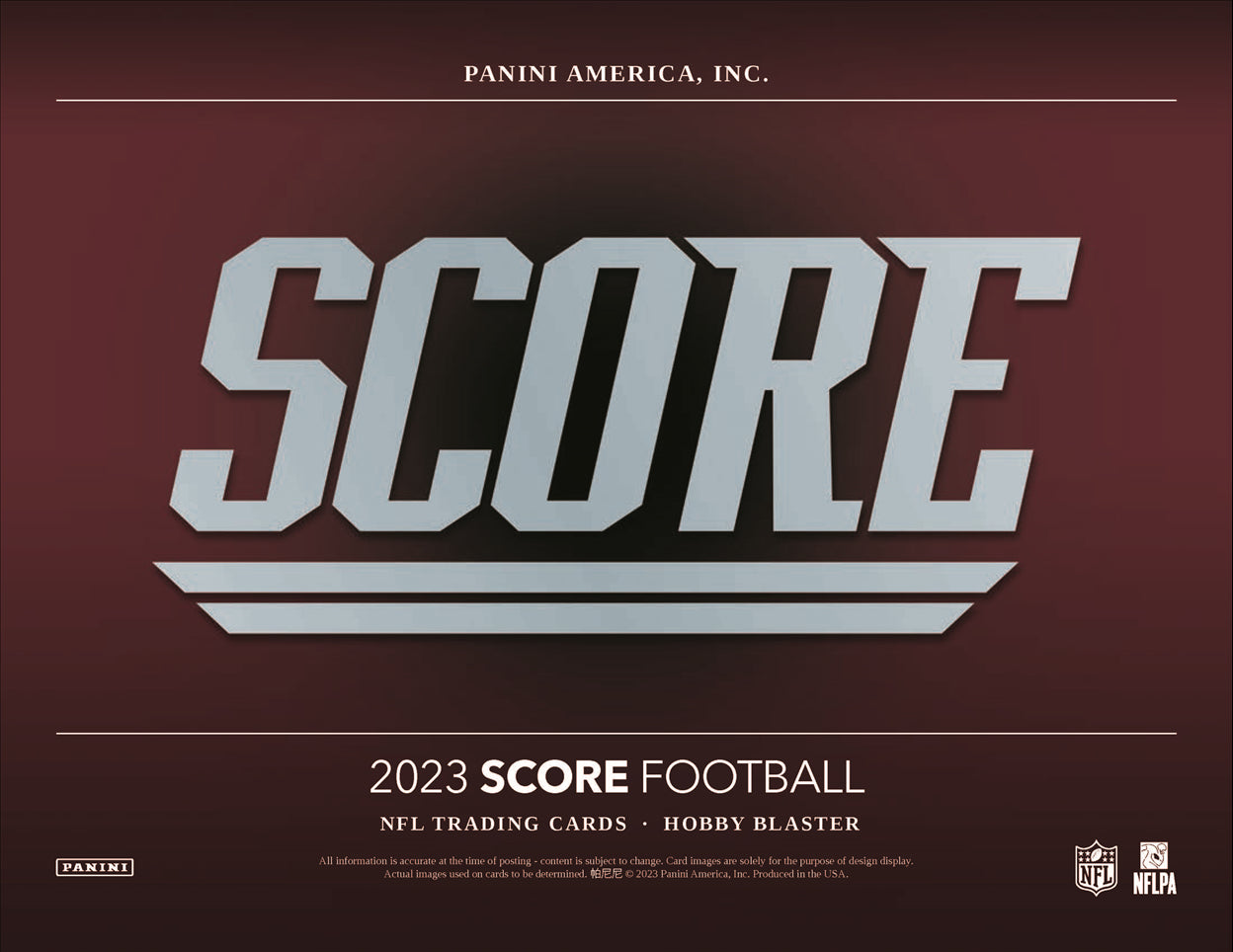 2023 Panini Score Football Hobby Box (4 Autogtaphs) (10 Jumbo Packs) - NFL Blaster