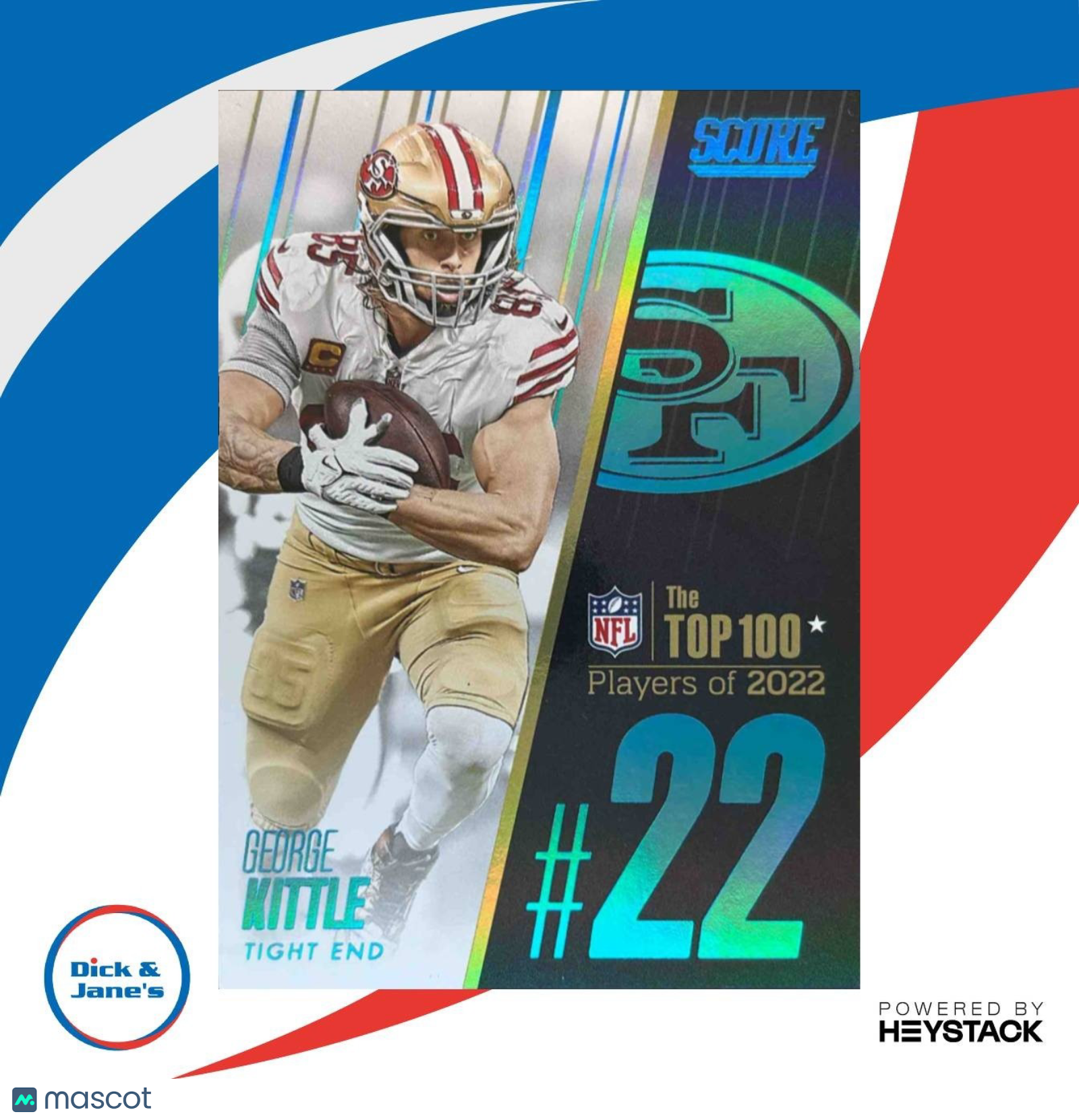 2023 Panini Score George Kittle Top 100 #22 San Francisco 49ers - Sports Cards