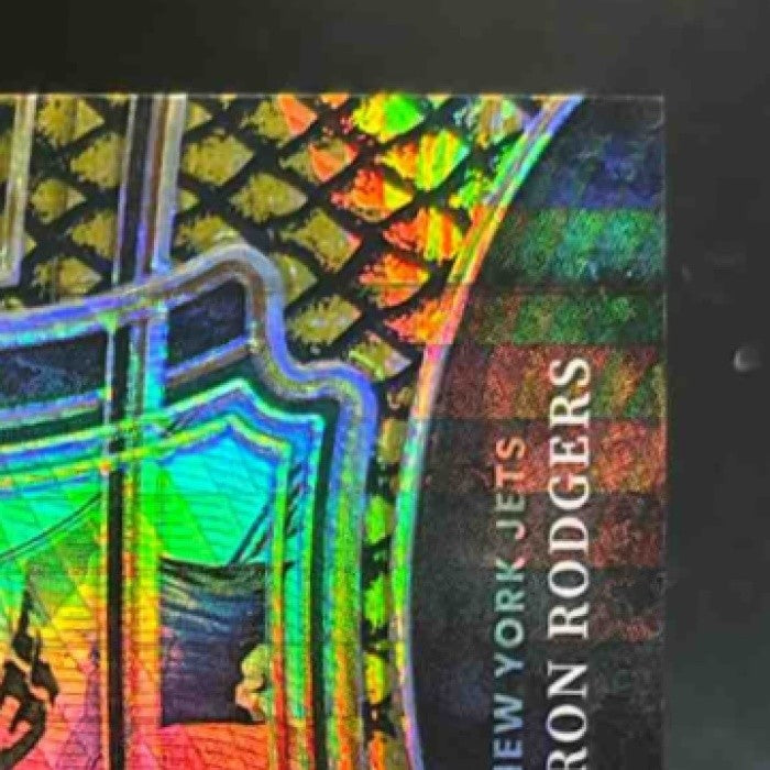 2023 Panini Select Aaron Rodgers Dragon Scale Gold Prizms /10 #375 New York Jets - Sports Cards