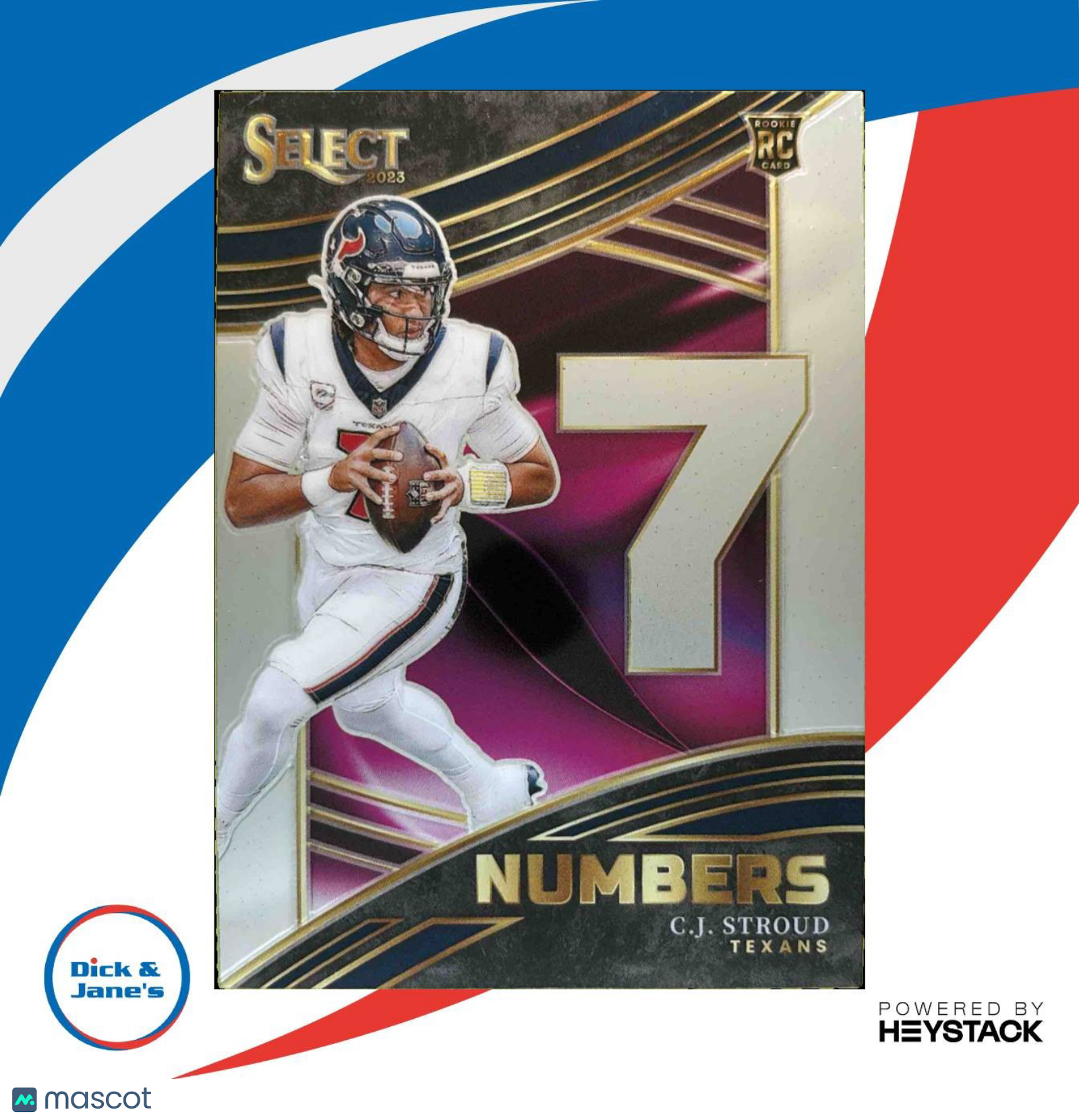 2023 Panini Select C.J. Stroud Numbers #NMB-CST RC Houston Texans - Sports Cards