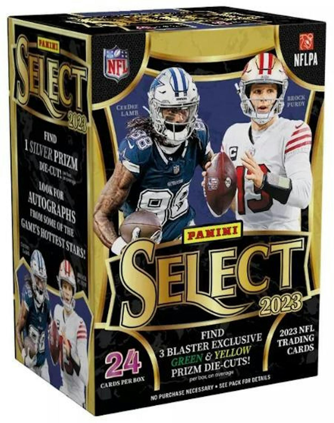 2023 Panini Select Football 6-Pack Blaster Box (Green & Yellow Prizms!) - NFL Blaster Box