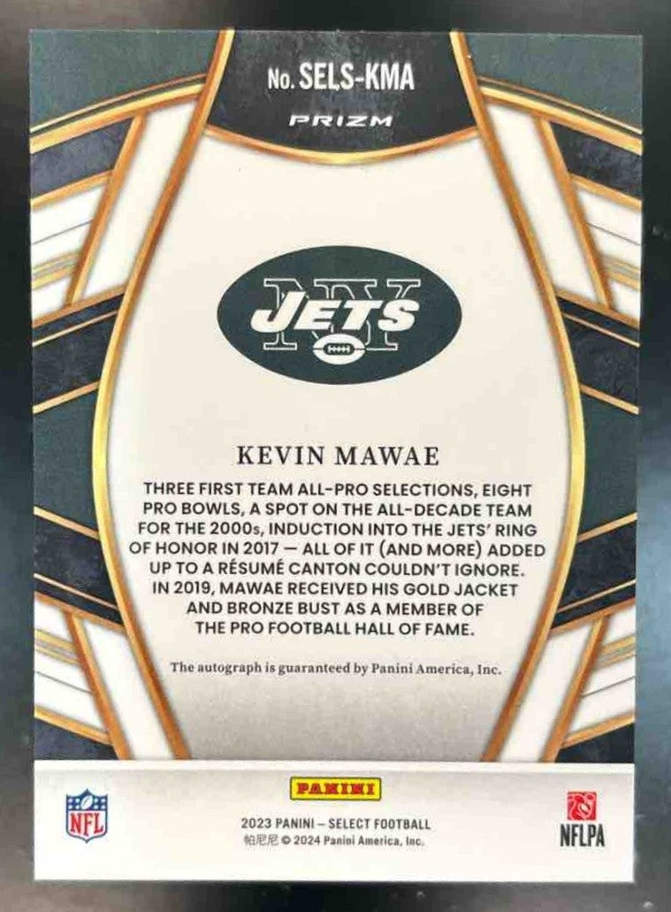 2023 Panini Select Kevin Mawae Signatures Prizm #SELS-KMA Auto New York Jets - Sports Cards