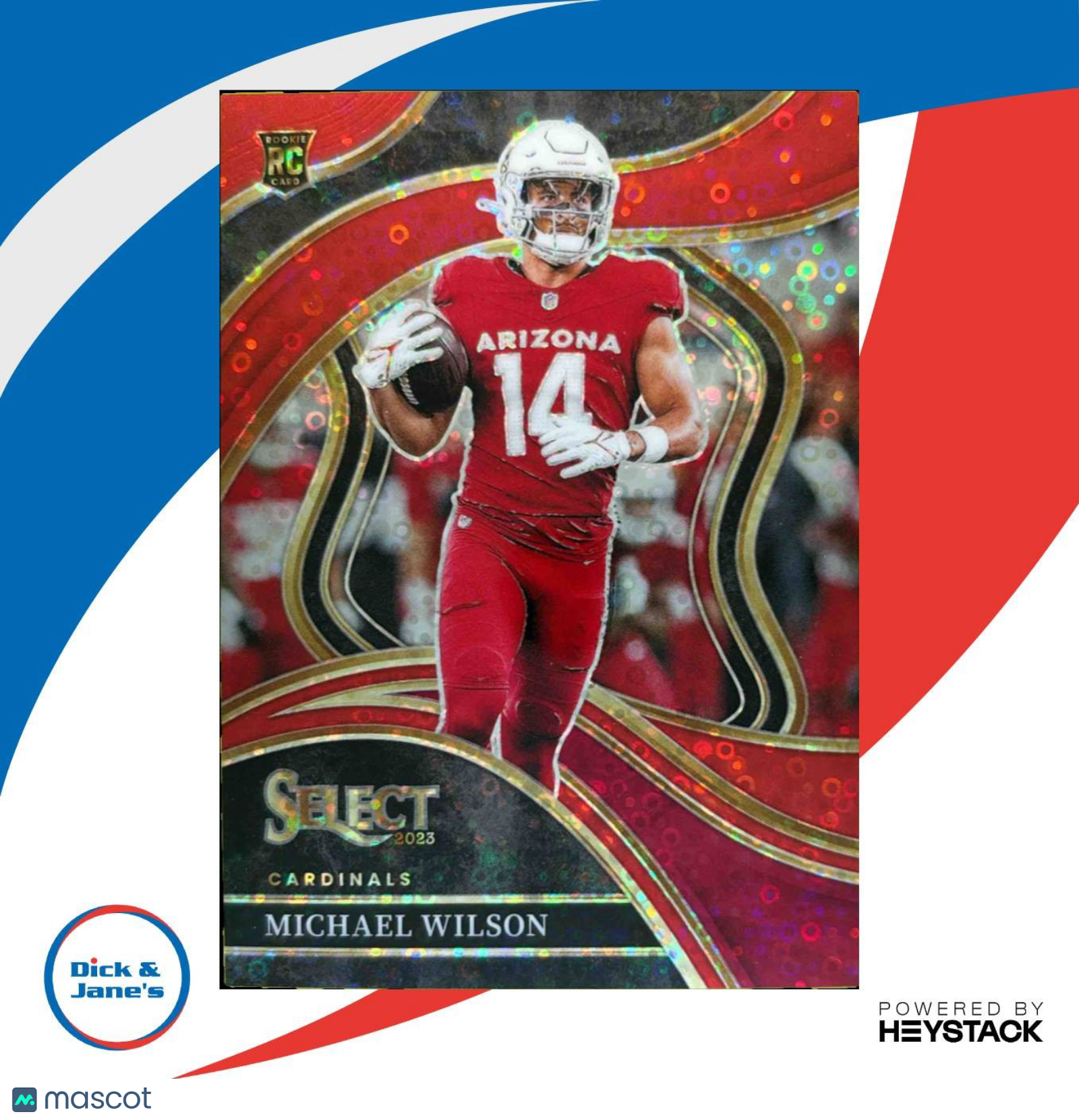 2023 Panini Select Michael Wilson Disco Red Prizms 6/49 #234 Club RC Cardinals - Sports Cards