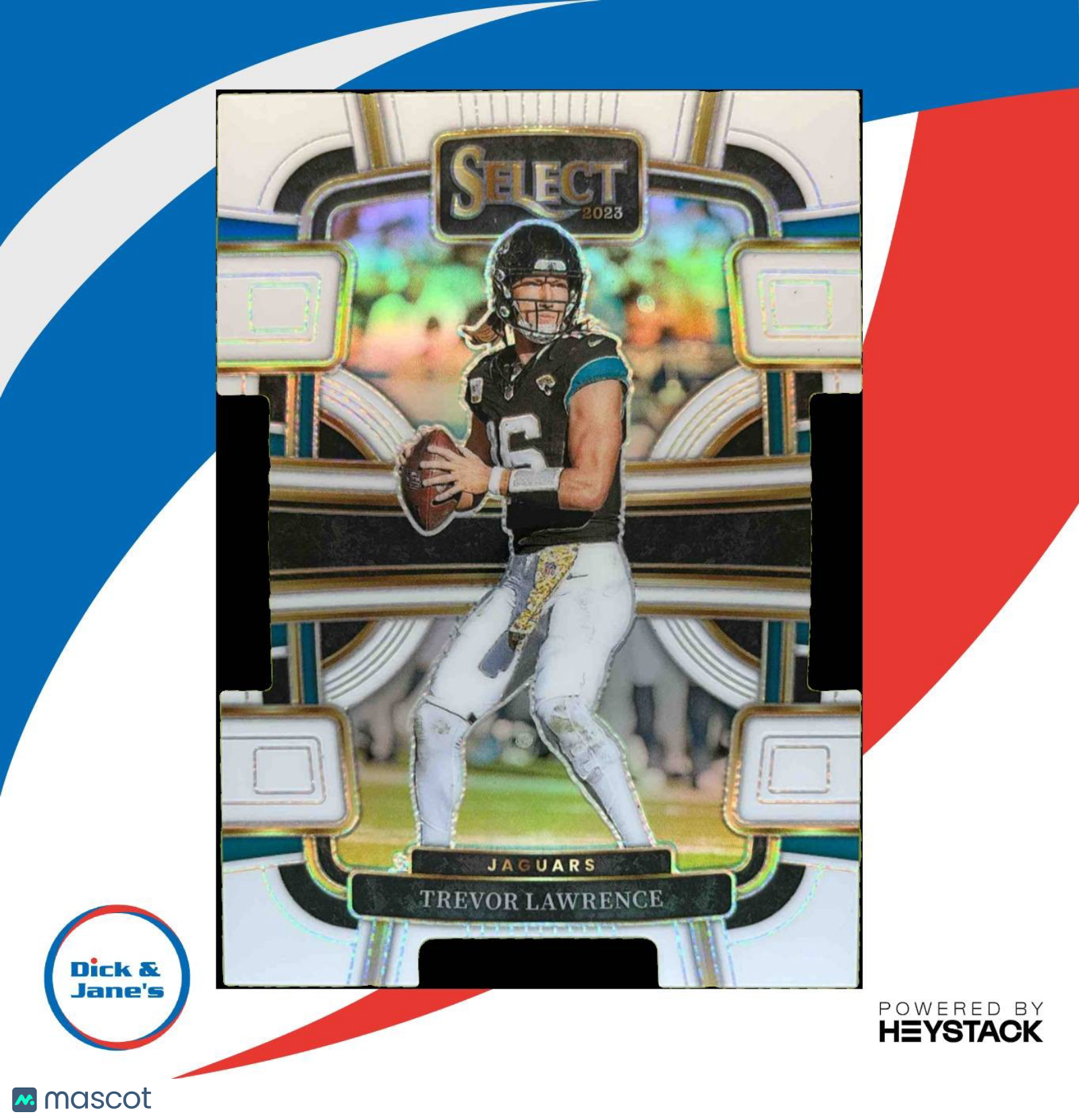 2023 Panini Select Trevor Lawrence White Prizms Die Cut 63/199 #46 Jaguars - Sports Cards