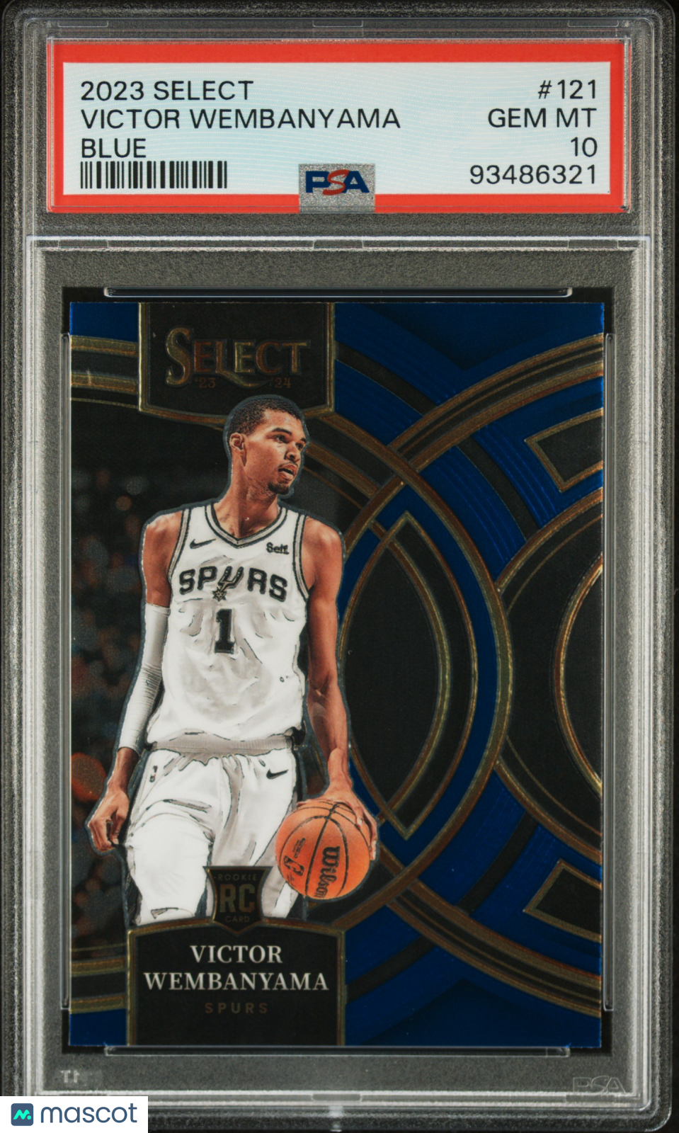 2023 Panini Select Victor Wembanyama Blue #121 PSA 10 Graded Sports Cards