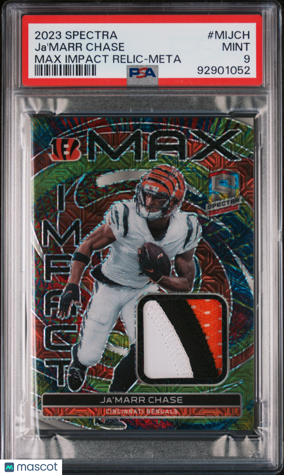 2023 Panini Spectra Max Impact Relics Ja’marr Chase Meta #MIJCH PSA 9 MINT - Graded Sports Cards