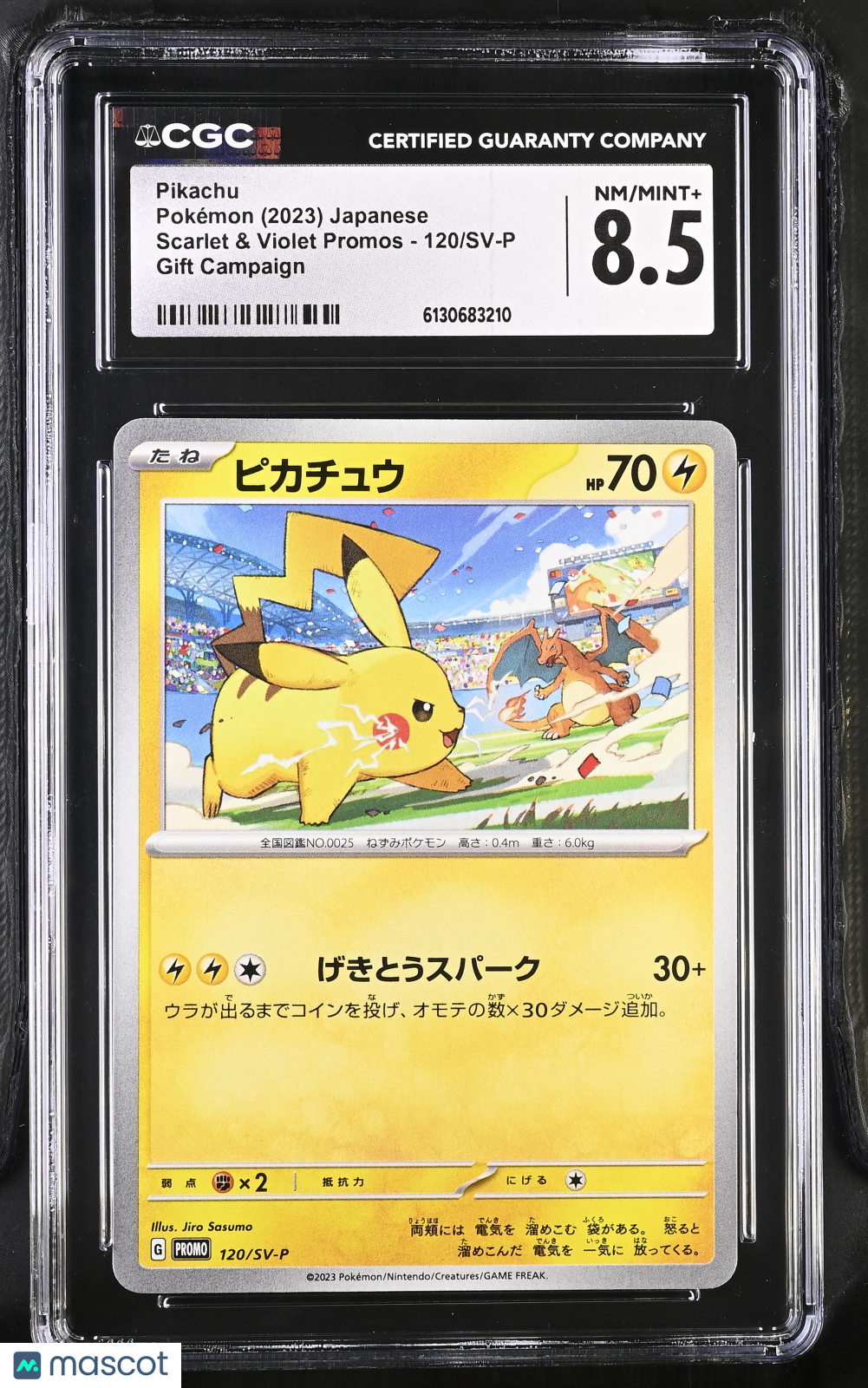 2023 Pokemon Scarlet & Violet Promos Pikachu #120/SV-P Japanese CGC 8.5 - Graded TCG/CCG