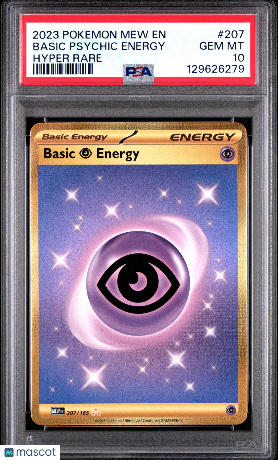 pokemon gold psychic energy card 2023 Pokemon SV 151 Basic Psychic Energy #207 Gold