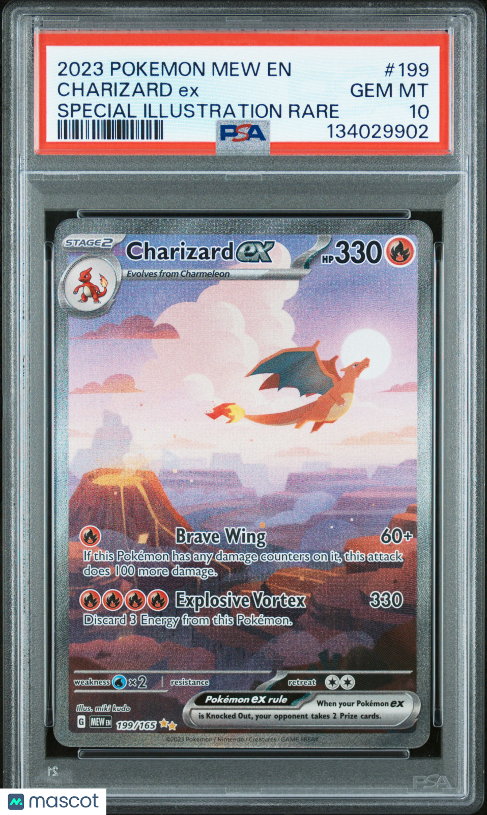 2023 Pokemon SV 151 Charizard EX #199 Special Illustration Rare PSA 10 GEM MINT - Graded TCG/CCG