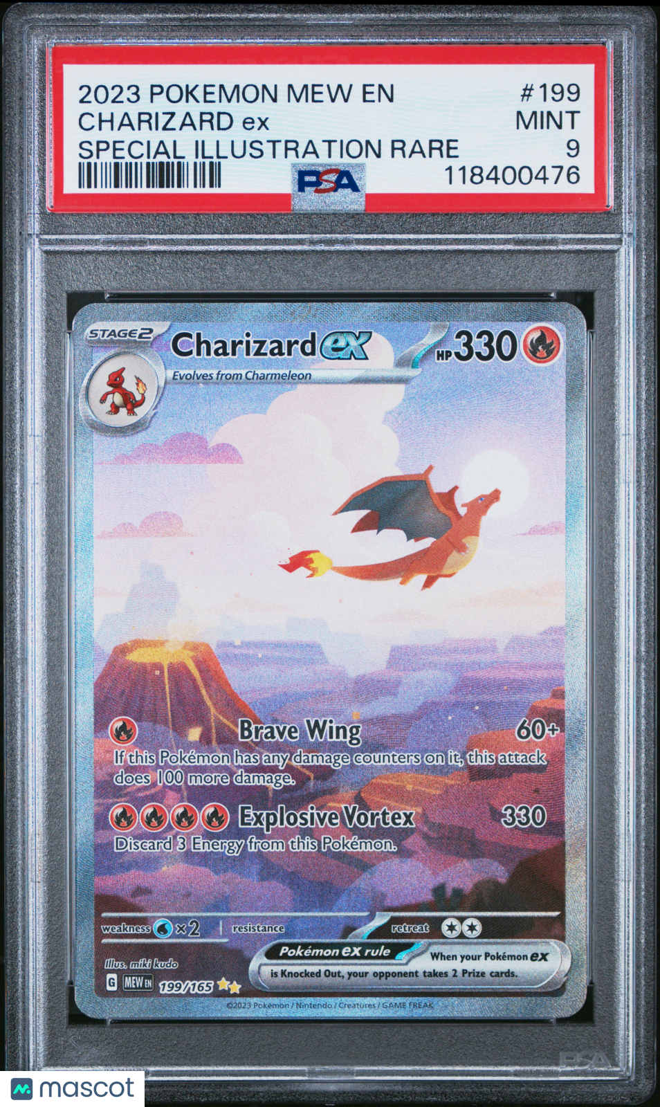 2023 Pokemon SV 151 Charizard EX #199 Special Illustration Rare PSA 9 MINT - Graded TCG/CCG