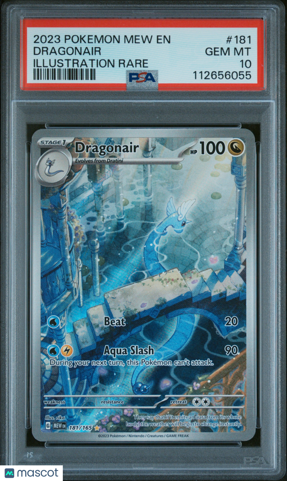 2023 Pokemon SV 151 Dragonair #181 Illustration Rare PSA 10 GEM MINT - Graded TCG/CCG
