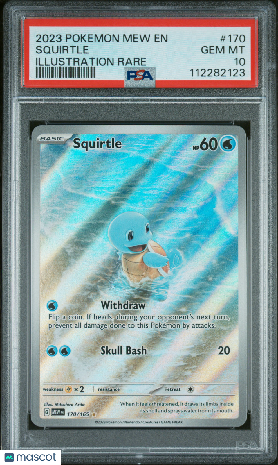 2023 Pokemon SV 151 Squirtle #170 Illustration Rare PSA 10 GEM MINT - Graded TCG/CCG