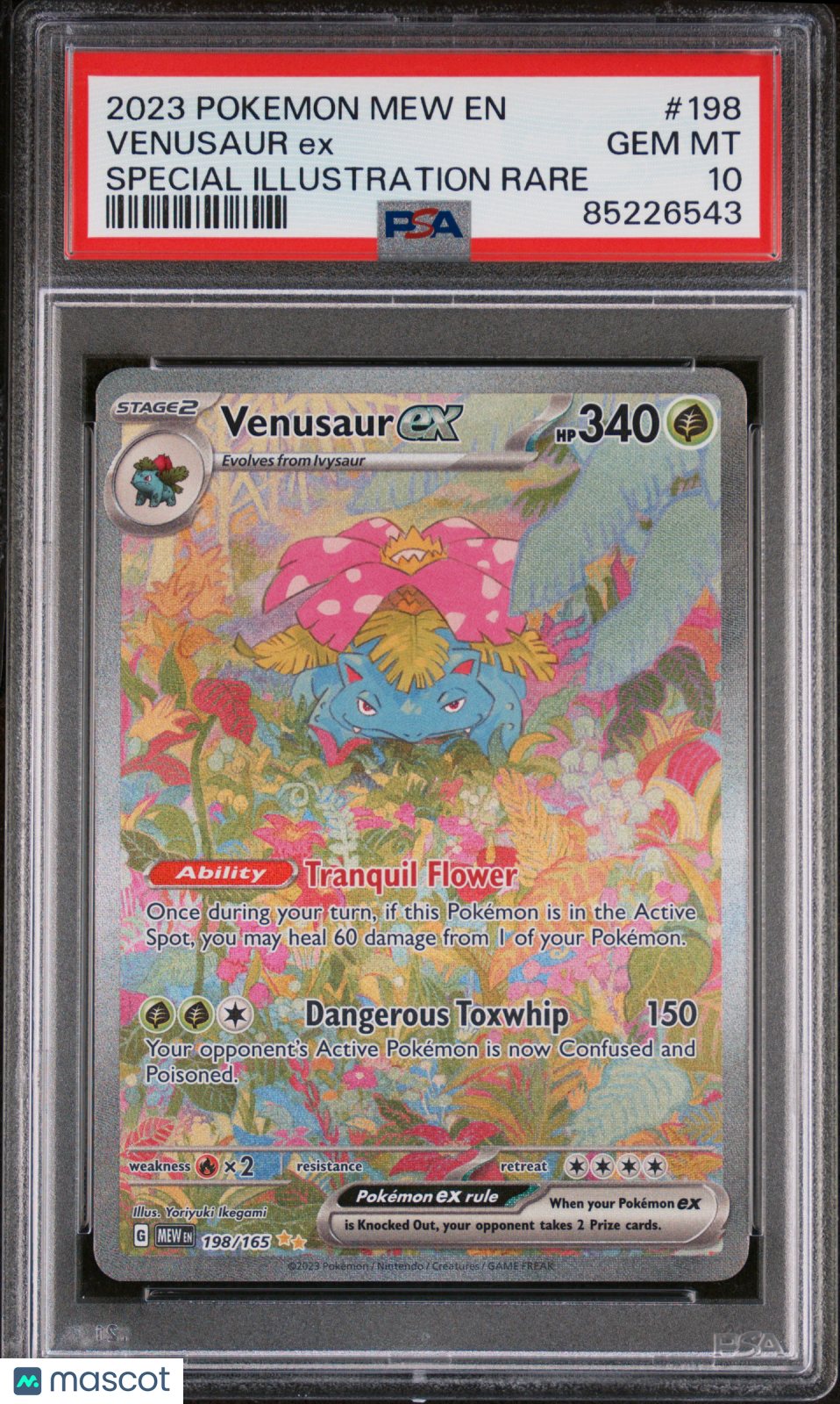 2023 Pokemon SV 151 Venusaur EX #198 Special Illustration Rare PSA 10 GEM MINT - Graded TCG/CCG