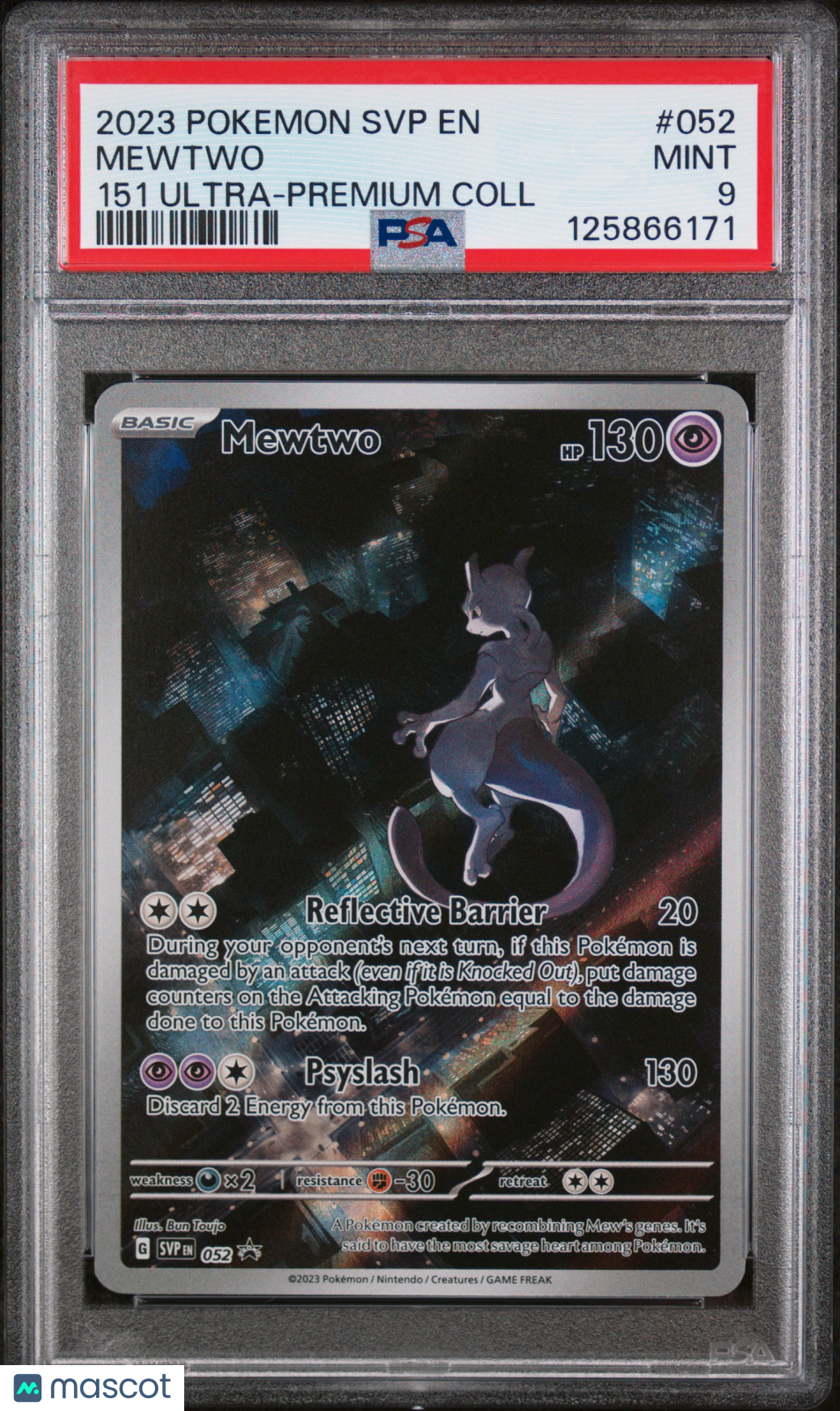 2023 Pokemon SV Black Star Promo Mewtwo #052 151 Ultra-Premium Coll PSA 9 MINT - Graded TCG/CCG