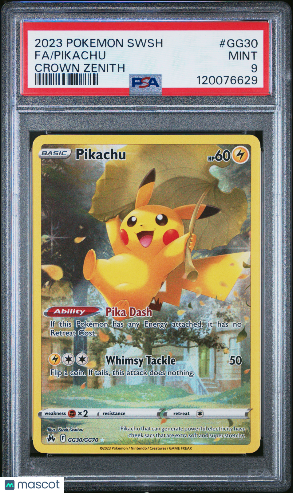 2023 Pokemon Sword And Shield Crown Zenith Pikachu #GG30 FA PSA 9 MINT - Graded TCG/CCG