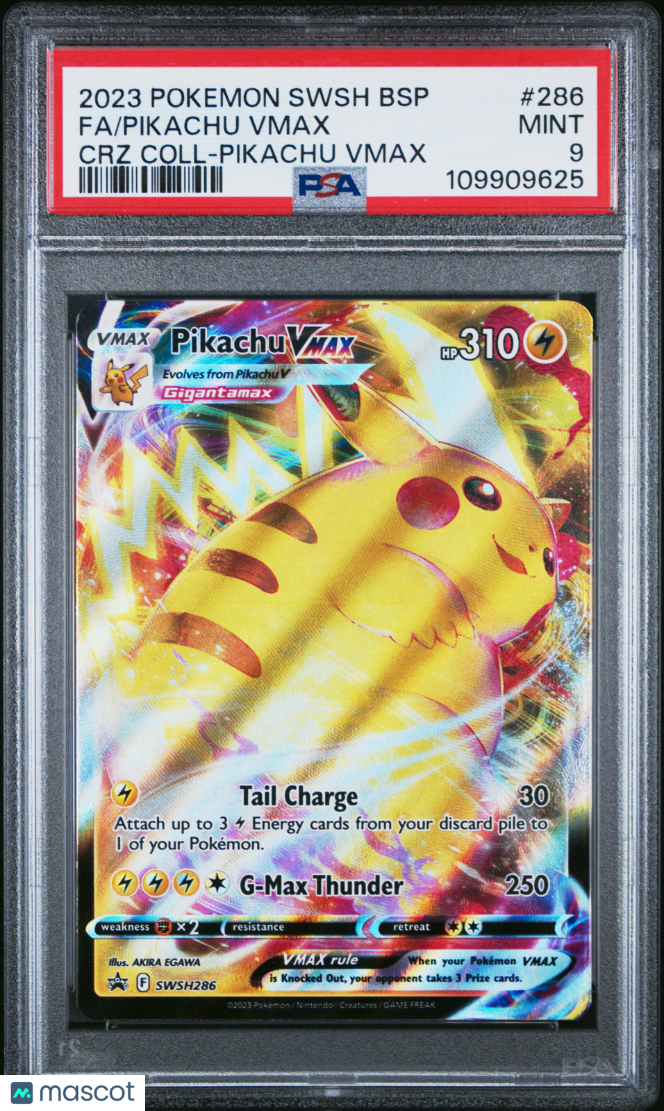 2023 Pokemon Swsh Black Star Promo Pikachu Vmax Fa #286 PSA 9 - Graded TCG/CCG