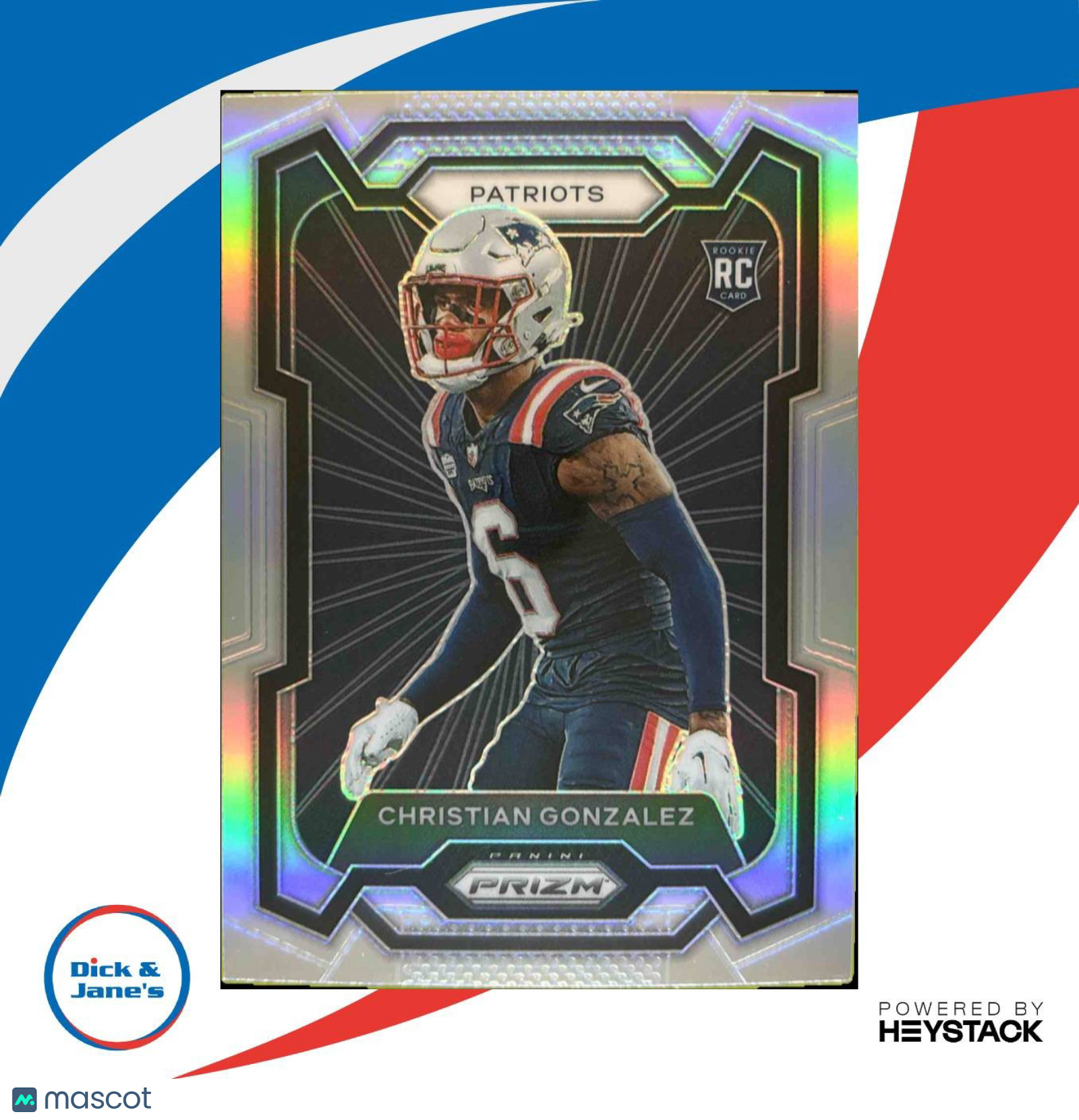 2023 Prizm Christian Gonzalez Rookie Variations Prizms Silver RC New Patriots - Sports Cards