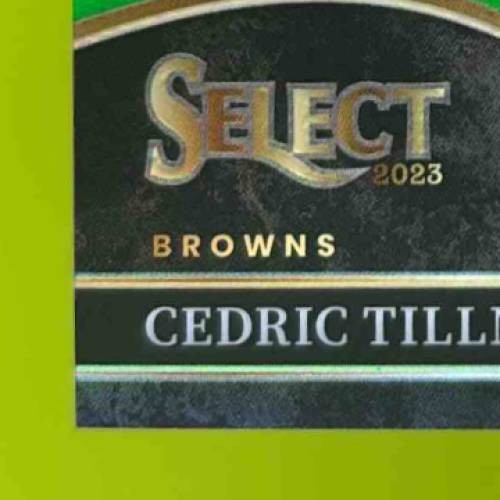 2023 Select Cedric Tillman Neon Green Prizms Die Cut 476/499 #288 Club RC Browns - Sports Cards