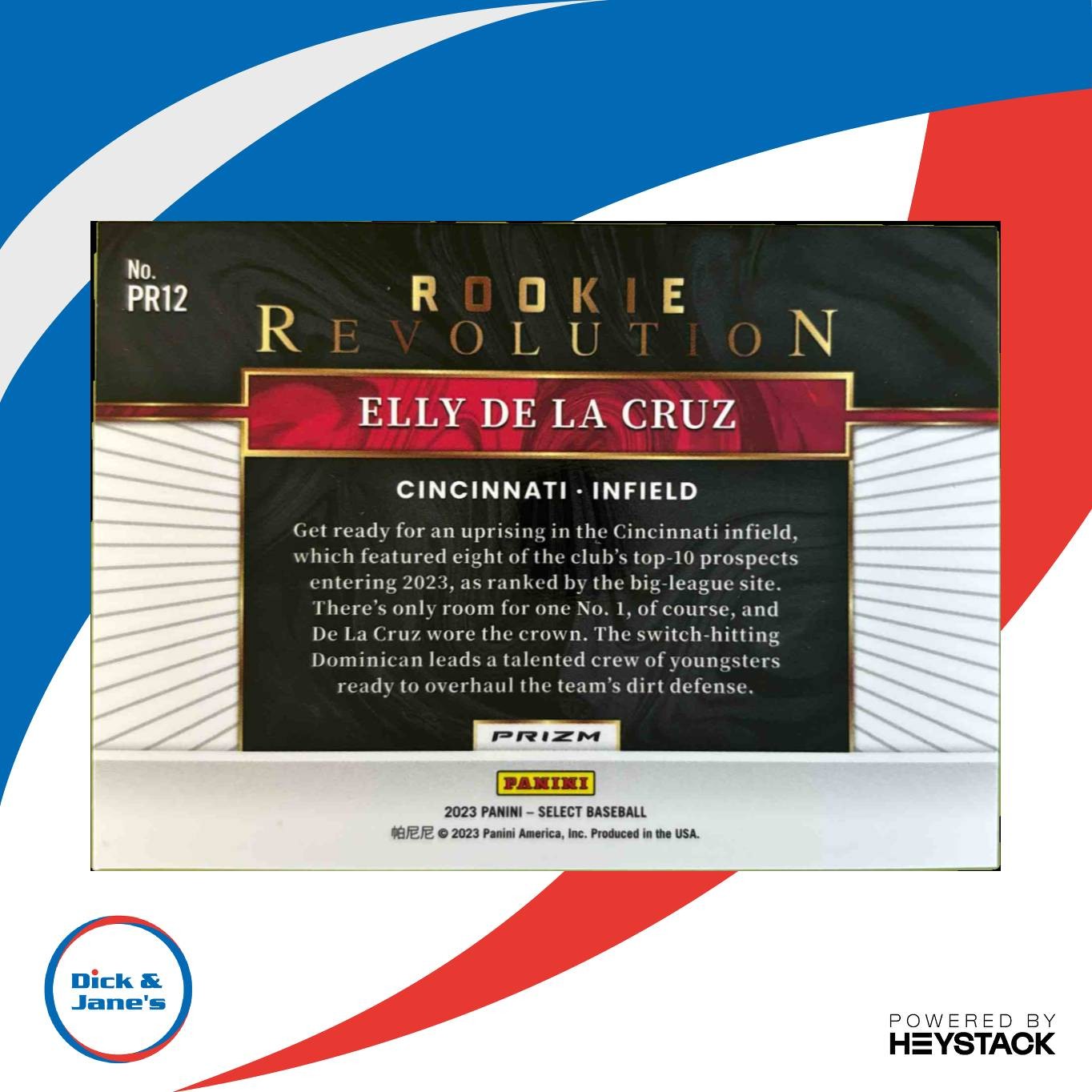 2023 Select Elly De La Cruz Rookie Revolution Silver Prizm #PR12 Cincinnati Reds - Sports Cards
