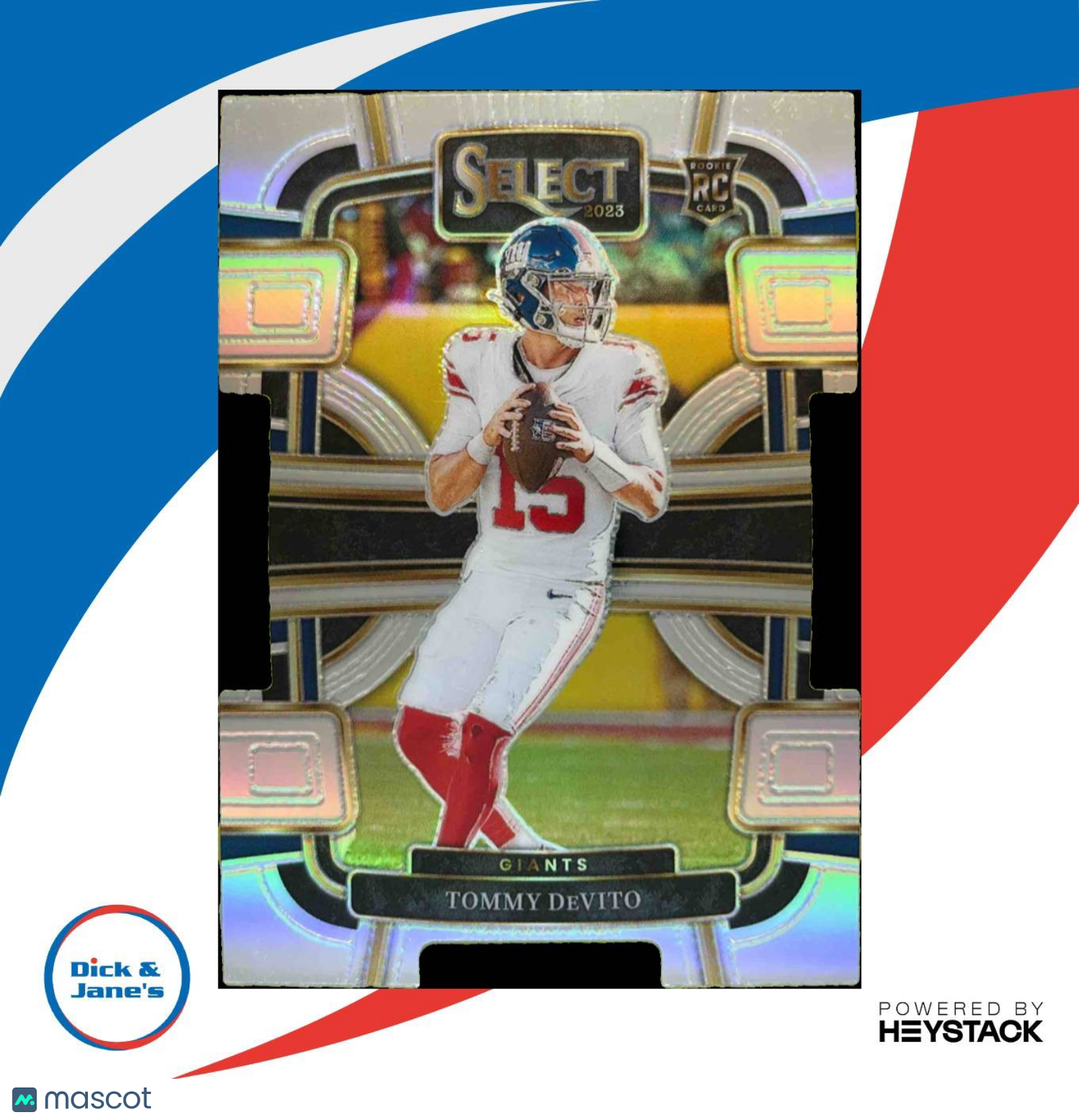 2023 Select Tommy DeVito Silver Prizms Die Cut #73 RC Concourse New York Giants - Sports Cards