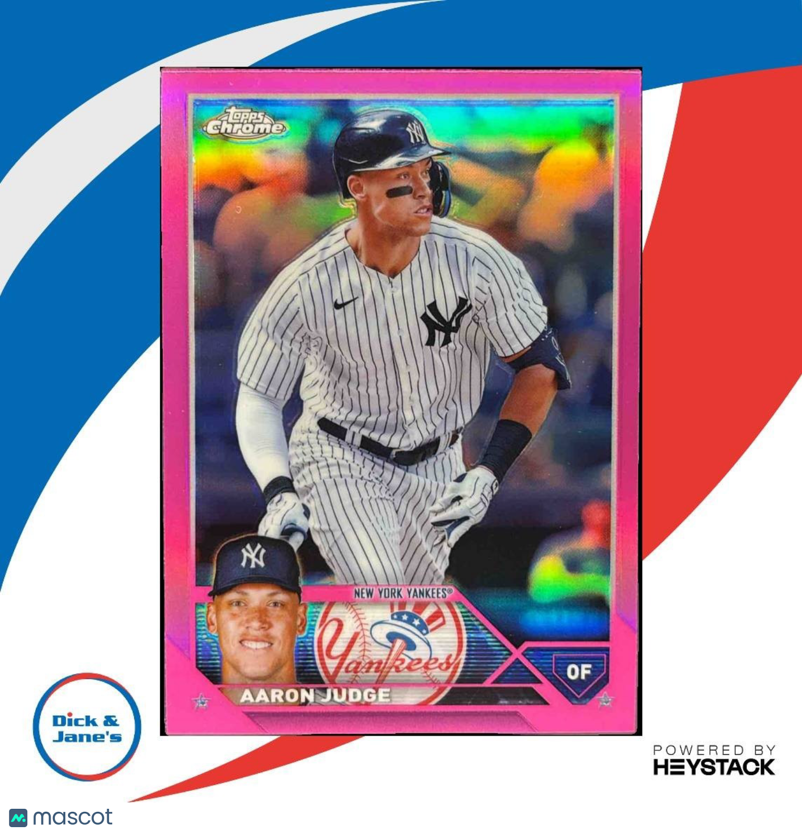 2023 Topps Chrome Aaron Judge Pink Refractor #62 New York Yankees - Sports Cards