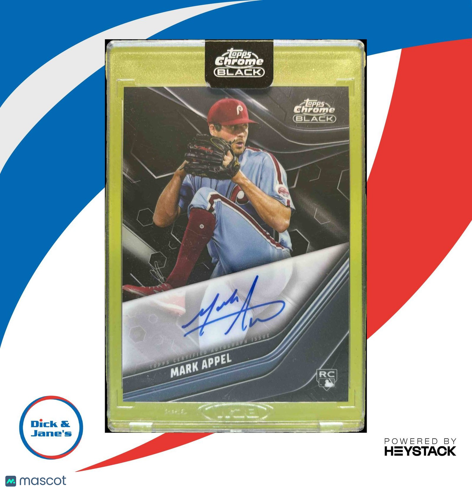 2023 Topps Chrome Black Mark Appel Auto #CBA-MA RC Philadelphia Phillies - Sports Cards