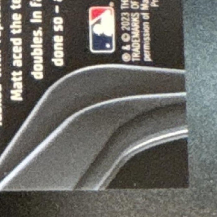 2023 Topps Chrome Black Matt Olson Blue Refractor /75 #92 Atlanta Braves - Sports Cards