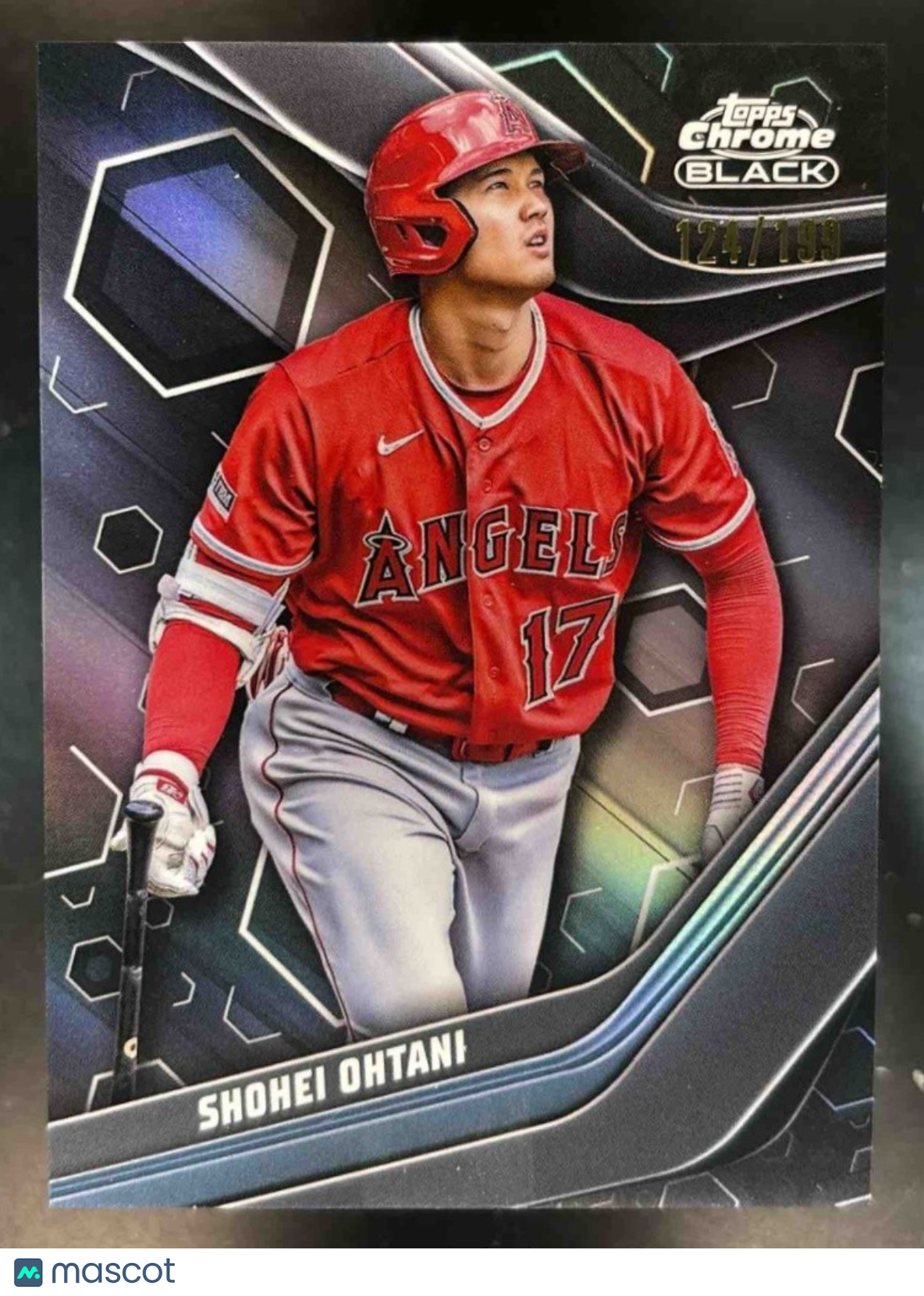 2023 Topps Chrome Black Shohei Ohtani Refractor 124/199 #2 Los Angeles Angels - Sports Cards