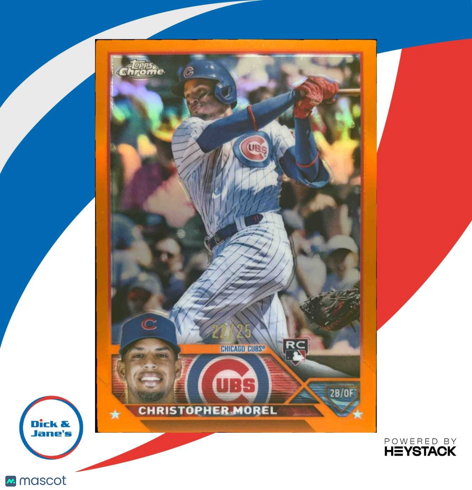 2023 Topps Chrome Christopher Morel Orange Refractor 22/25 #198 RC Chicago Cubs - Sports Cards