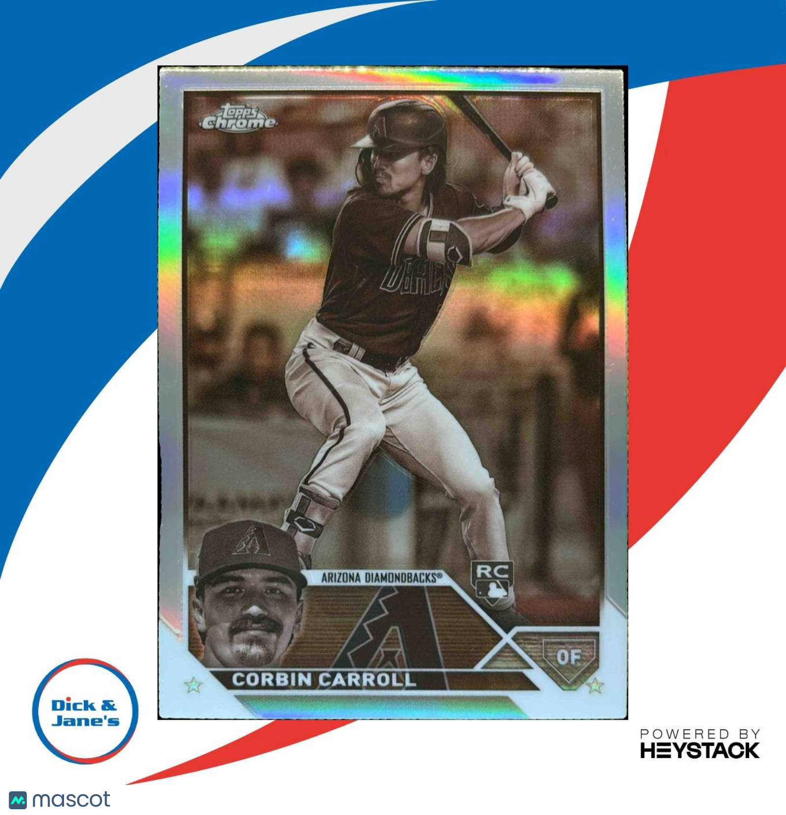 コービン・キャロル CORBINCARROLLオートカード RC topps 2023 Topps Chrome Corbin Carroll Sepia Refractor #95