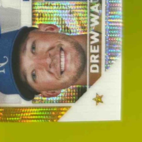 2023 Topps Chrome Drew Waters Rookie Auto Gold Wave Refractor 18/50 RC KC Royals - Sports Cards