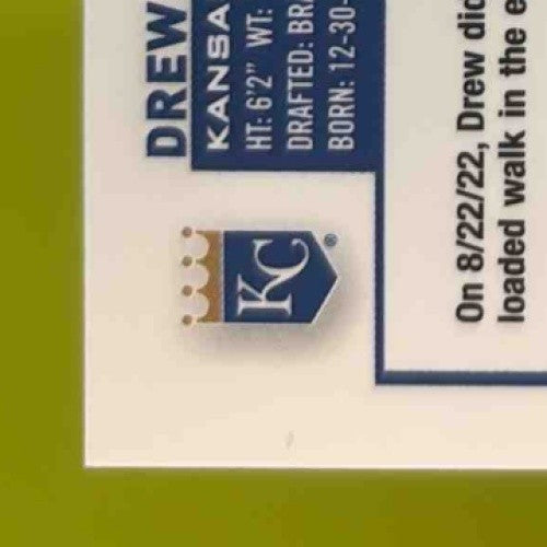 2023 Topps Chrome Drew Waters Rookie Auto Orange Wave Refractor /25 RC KC Royals - Sports Cards