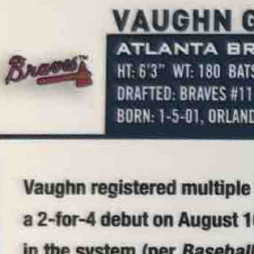 2023 Topps Chrome Logofractor Vaughn Grissom Auto #RCA-VG RC Atlanta Braves - Sports Cards