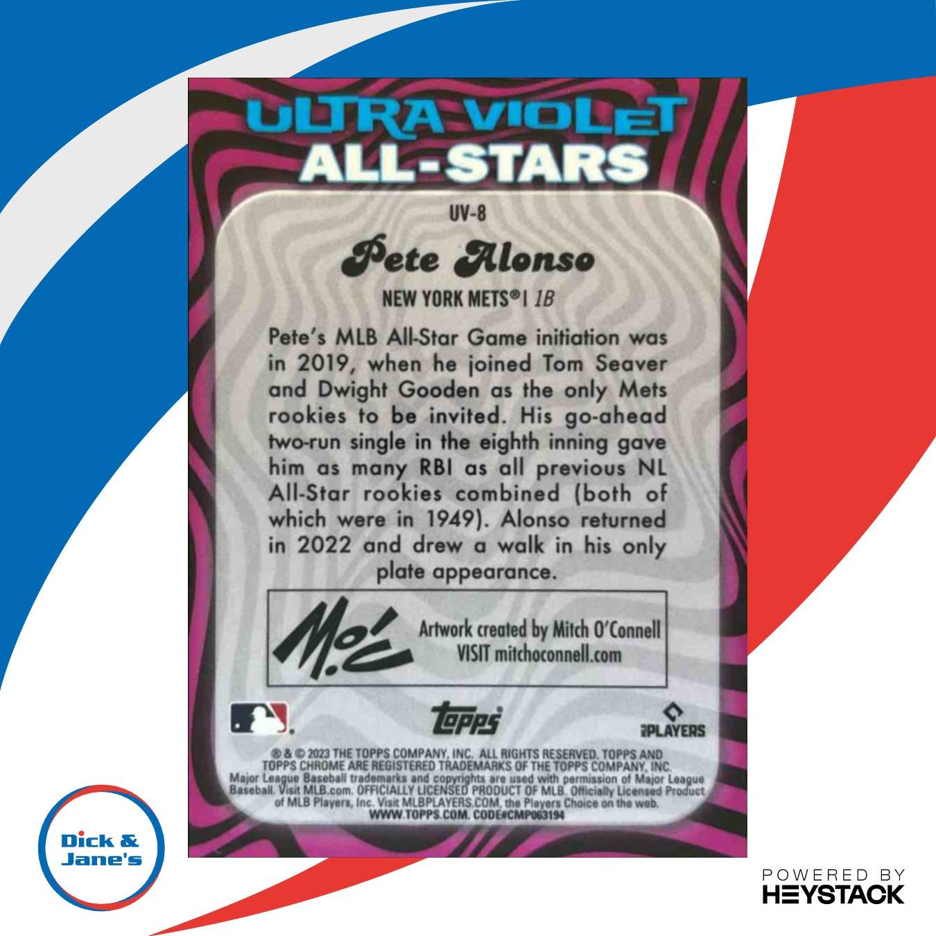 2023 Topps Chrome Pete Alonso Ultraviolet All-Stars #UV-8 New York Mets - Sports Cards