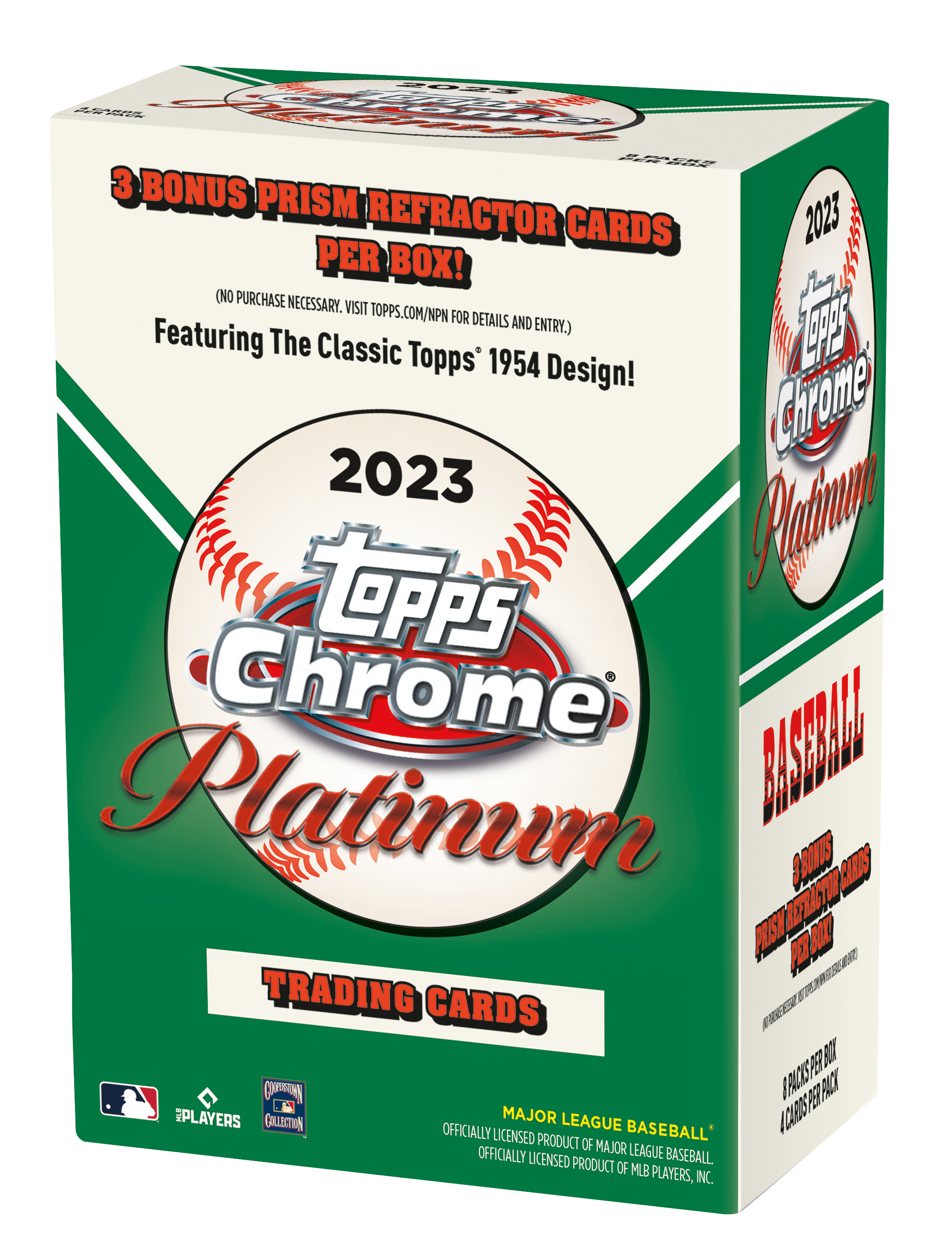 2023 Topps Chrome Platinum Anniversary Baseball 8 Pack Blaster Box (3 Prizms / Box) - MLB Blaster Box