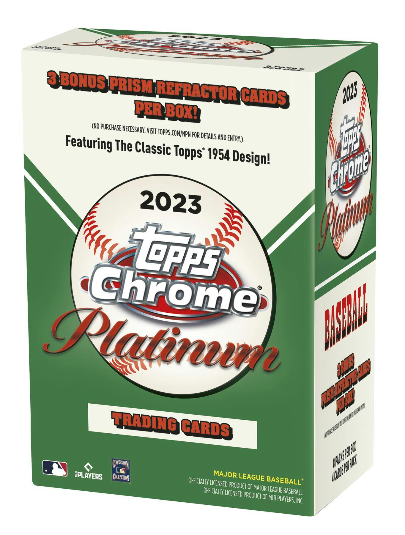 2023 Topps Chrome Platinum Anniversary Baseball 8 Pack Blaster Box (3 Prizms / Box) - MLB Blaster Box