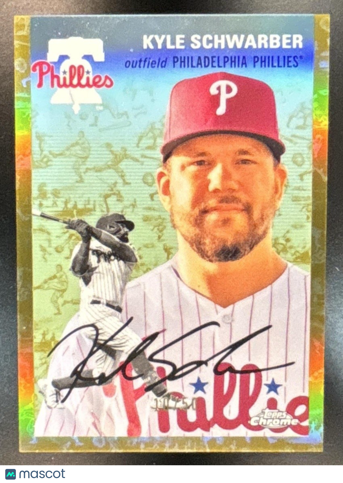 2023 Topps Chrome Platinum Anniversary Kyle Schwarber Gold /50 #368 Phillies - Sports Cards