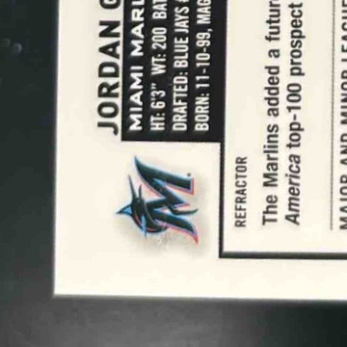 2023 Topps Chrome Update Jordan Groshans Auto Refractor /499 RC Miami Marlins - Sports Cards